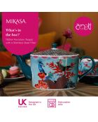 Bol à apéritif en grès gris à motif floral - 12 cm