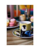 Bol à apéritif en grès à motif mosaïque bleue - 12 cm