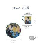 Bol à apéritif en grès à motif mosaïque bleue - 12 cm