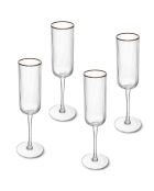 Lot de 4 bols à apéritif ronds blancs - 10 cm