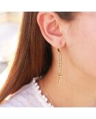 Pendientes Josephine de latón dorado