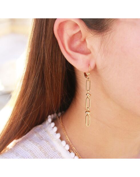 Pendientes Josephine de latón dorado
