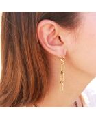 Orecchini Constance in ottone dorato