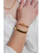 Brazalete acolchado dorado Nora