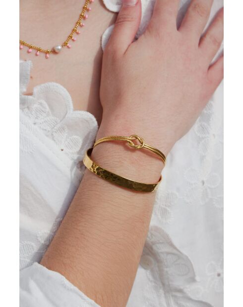 Brazalete acolchado dorado Nora