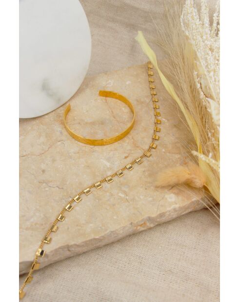 Brazalete acolchado dorado Nora
