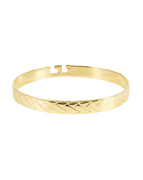 Set bracciale/bracciale Eternity in ottone dorato/resina nera