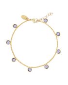 Loulou gouden messing/ioliet armband