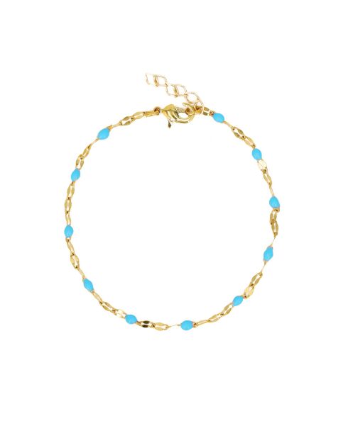 Bracelet en laiton TuttiFrutti doré/turquoise
