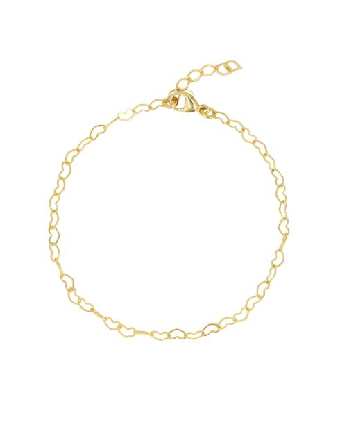 Mini-Armband aus goldfarbenem Herz aus Messing