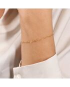 Bracciale mini in ottone a cuore dorato