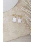 Pendientes Nerina en oro/perla de latón