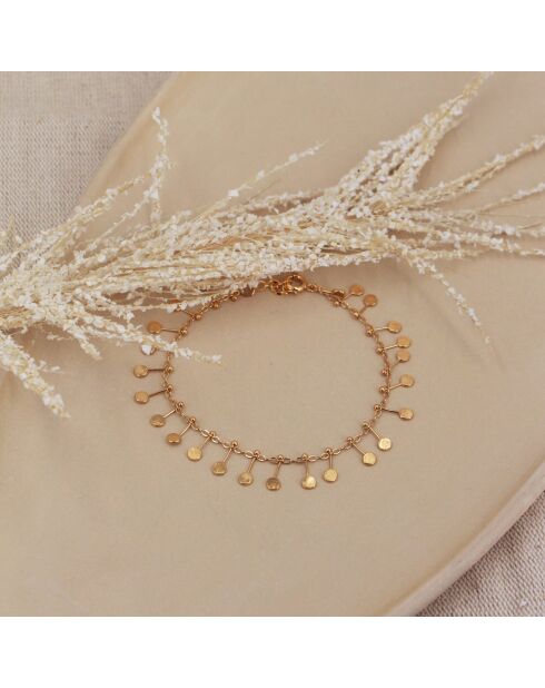 Pulsera Fausitne de latón dorado