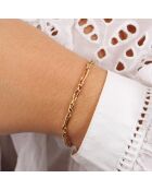 Pulsera Celestine de latón dorado