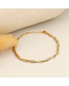 Pulsera Celestine de latón dorado