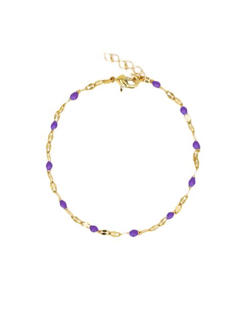 TuttiFrutti Gold/Violettes Messingarmband