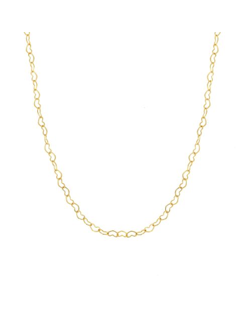Mini gouden koperen halsketting met hart