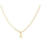 Collier Alphabet A en Laiton doré