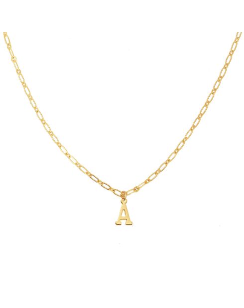 Collier Alphabet A en Laiton doré