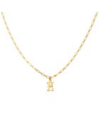 Collier Alphabet M en Laiton doré