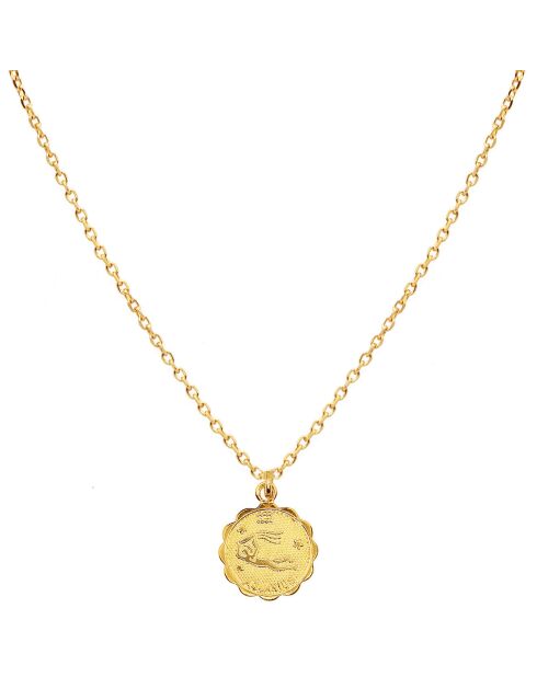 Astromania Aquarius gouden koperen halsketting