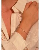 Diane Messingarmband gold/weiße Perle