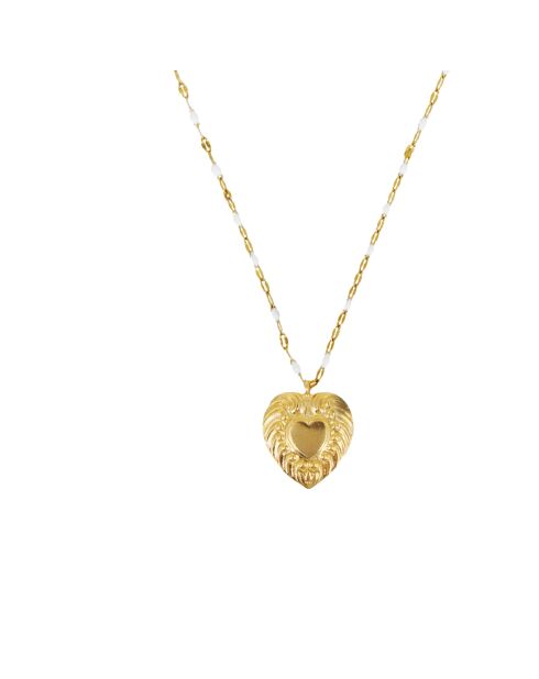 Halsketting Esme goud/wit messing