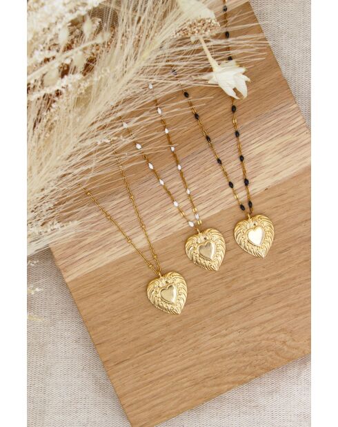 Halsketting Esme goud/wit messing