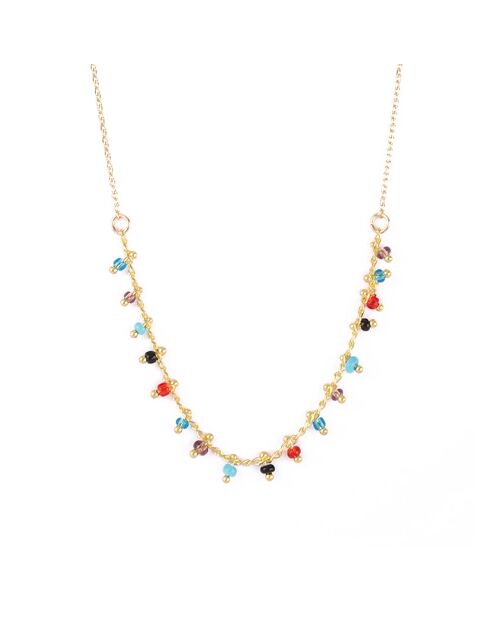 Collier en laiton Gypsy doré/multicolore