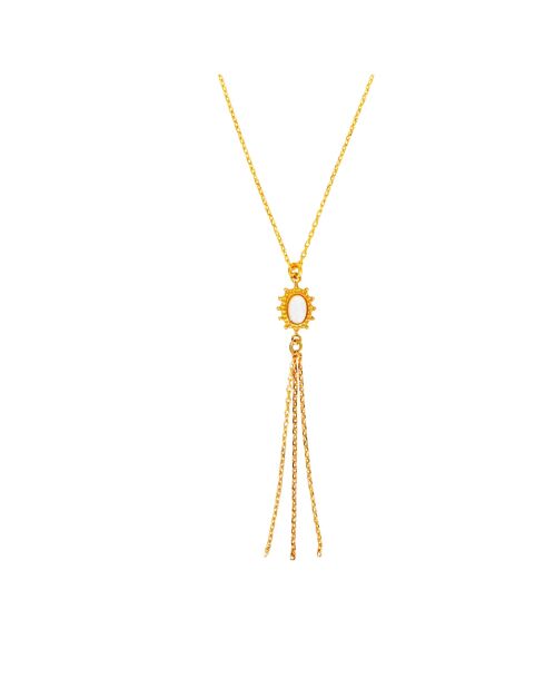 Collier en laiton Solea doré/nacre