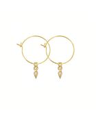 Mini boucles d'oreilles Créoles en laiton Gouttes dorées