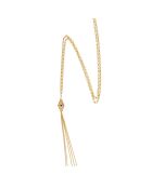 Collana Kamala in ottone dorato/resina marina e rossa