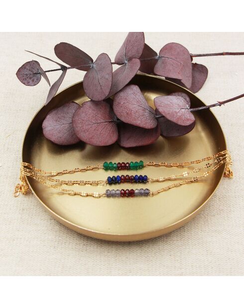 Armband aus Messing/Iolith aus heiligem Gold