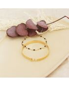Bracciale Eternity Bangle Box/Bracciale Tutti in ottone dorato/resina nera