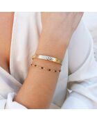 Bracciale Eternity Bangle Box/Bracciale Tutti in ottone dorato/resina nera