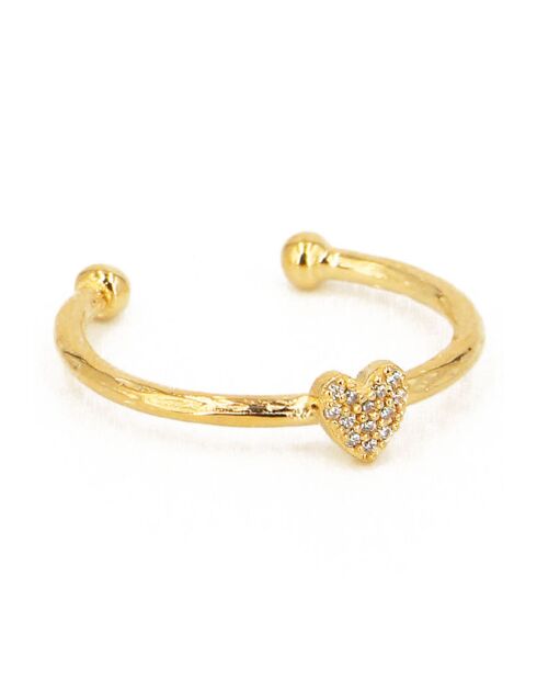 Lily Gold Heart ring in verguld messing