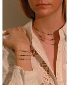 Louise Armband aus goldenem und grünem Achat