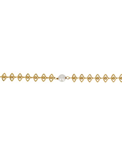 Pulsera Eyes de latón dorado