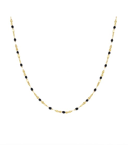 Collier en laiton TuttiFrutti doré/noir