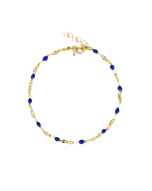 Bracelet en laiton TuttiFrutti doré/bleu
