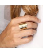 Agnès Großer goldener Messingring