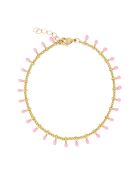 Alegria-Armband aus blassrosafarbenem vergoldetem Messing