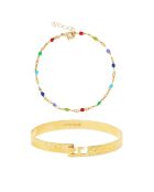 Eternity Bangle Case/Tutti-armband in goudkoper/veelkleurig hars