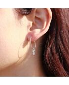 Mini boucles d'oreilles Créoles Gouttes argentées