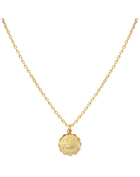 Collier Astromania Cancer en Laiton doré