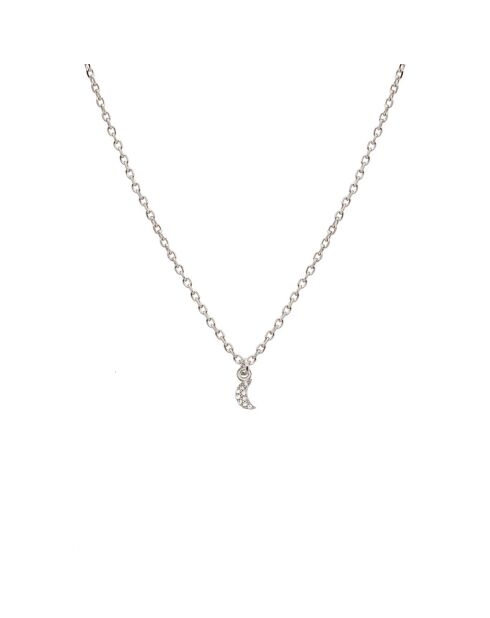 Collier en laiton Lily Lune argenté/zirconium