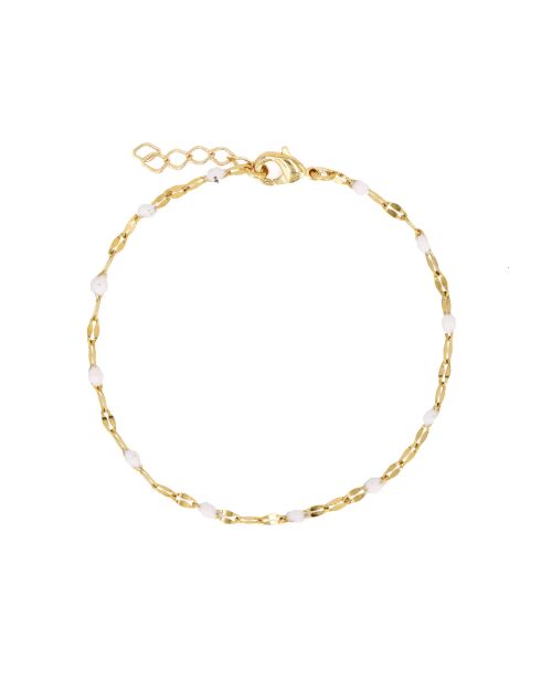 TuttiFrutti Gold/Weißmessingarmband