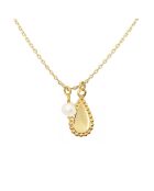 Collier Doriane en Laiton doré/Grenat