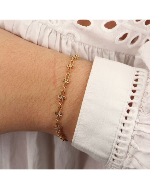 Pulsera Ophélie de latón dorado