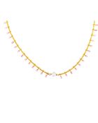 Collier en laiton Alegria doré/rose/perle
